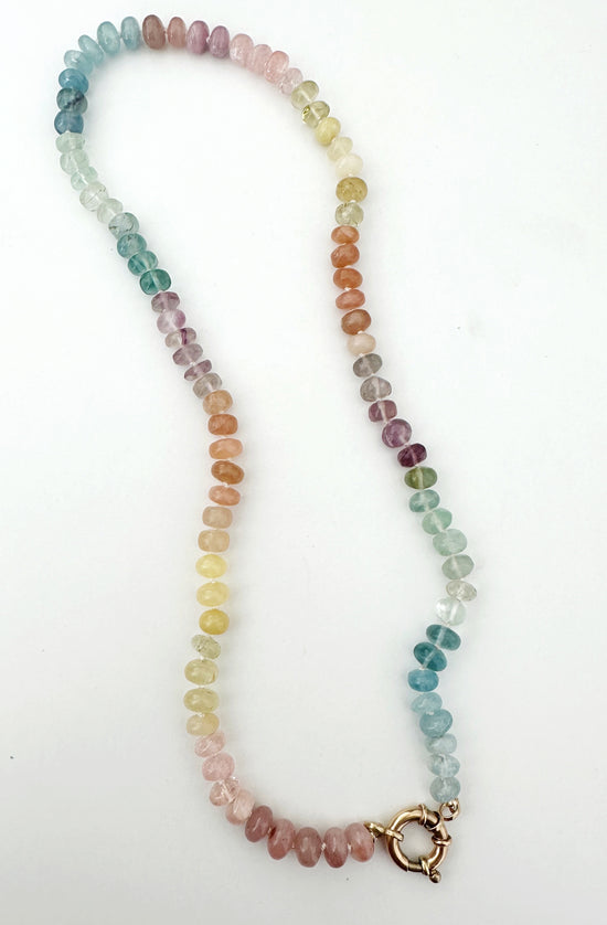 Watercolor Rainbow Gemstone Necklace