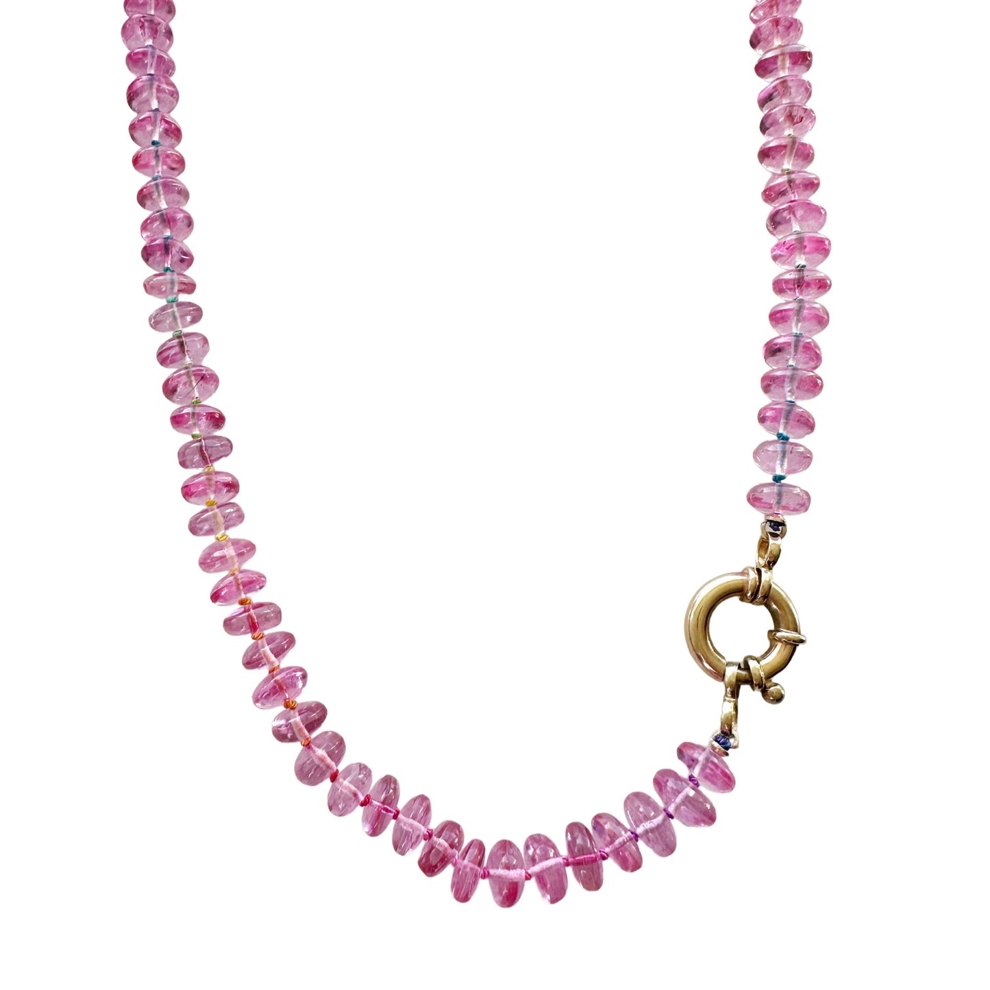 Pink Topaz Gemstone Necklace