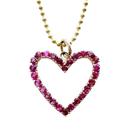 Load image into Gallery viewer, Ruby Heart Charm
